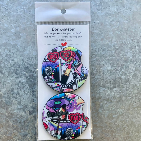 Eras Collage Car Coaster Set