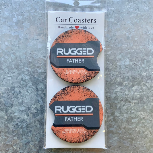 Rugged Father Car Coaster Set