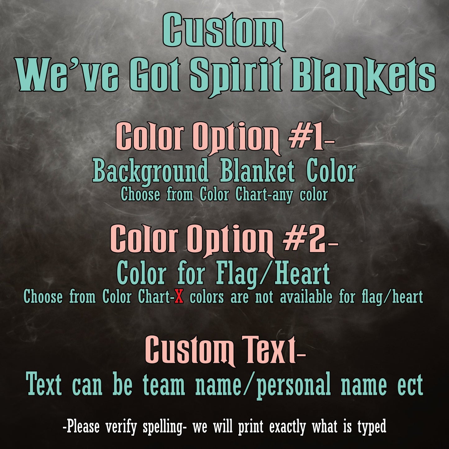 Custom We've Got Spirit Football Theme Fleece Throw