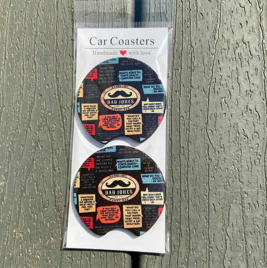 Dad Jokes Car Coaster Set