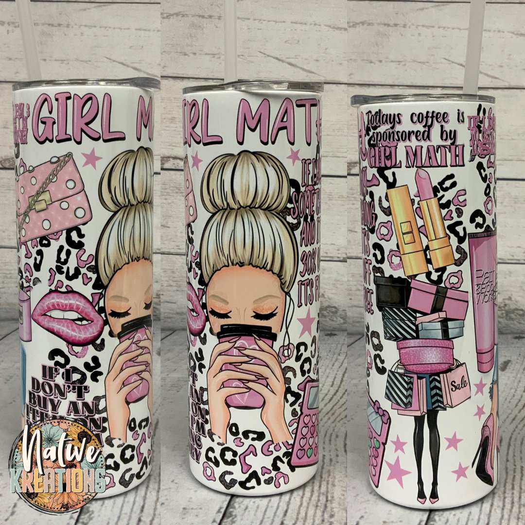 Girll Math Blonde Tumbler