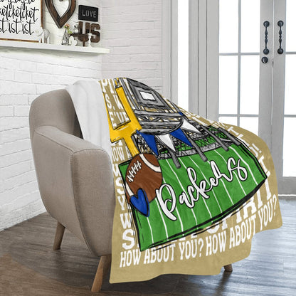 Smithfield Packers We've Got Spirit Football Theme Fleece Throw Version 1