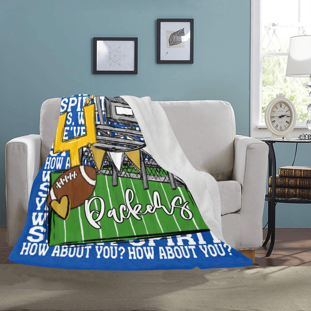 Smithfield Packers We've Got Spirit Football Theme Fleece Throw Version 2