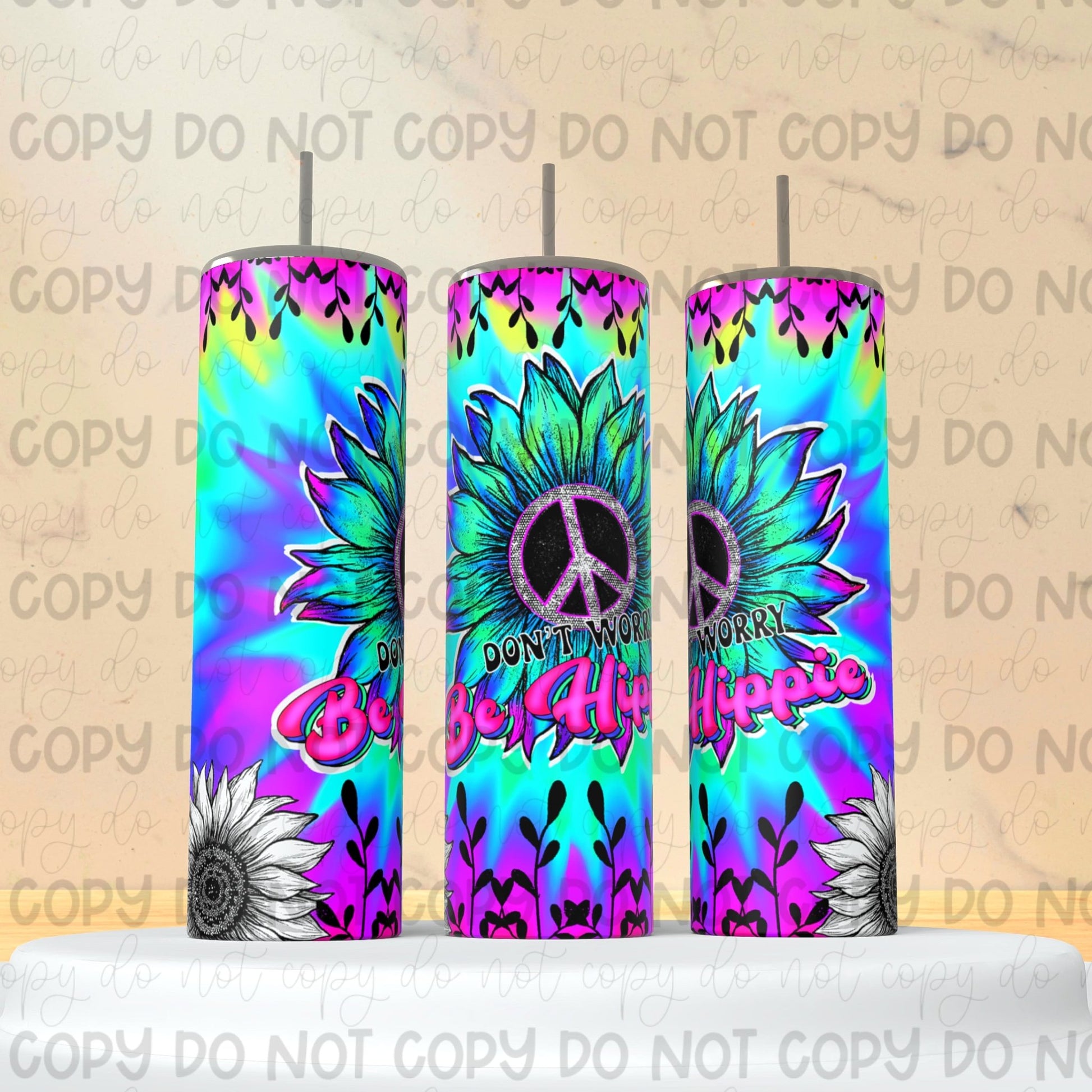 Don’t worry be a hippie Tumbler