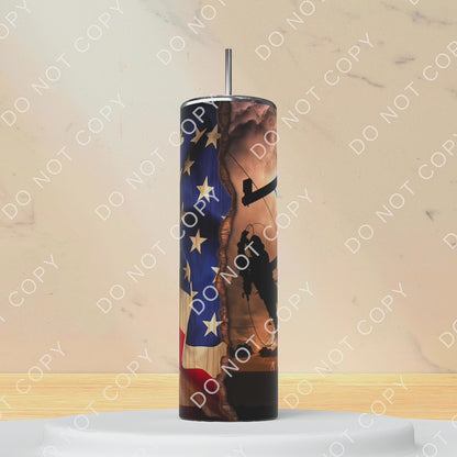 Lineman Patriotic Tumbler