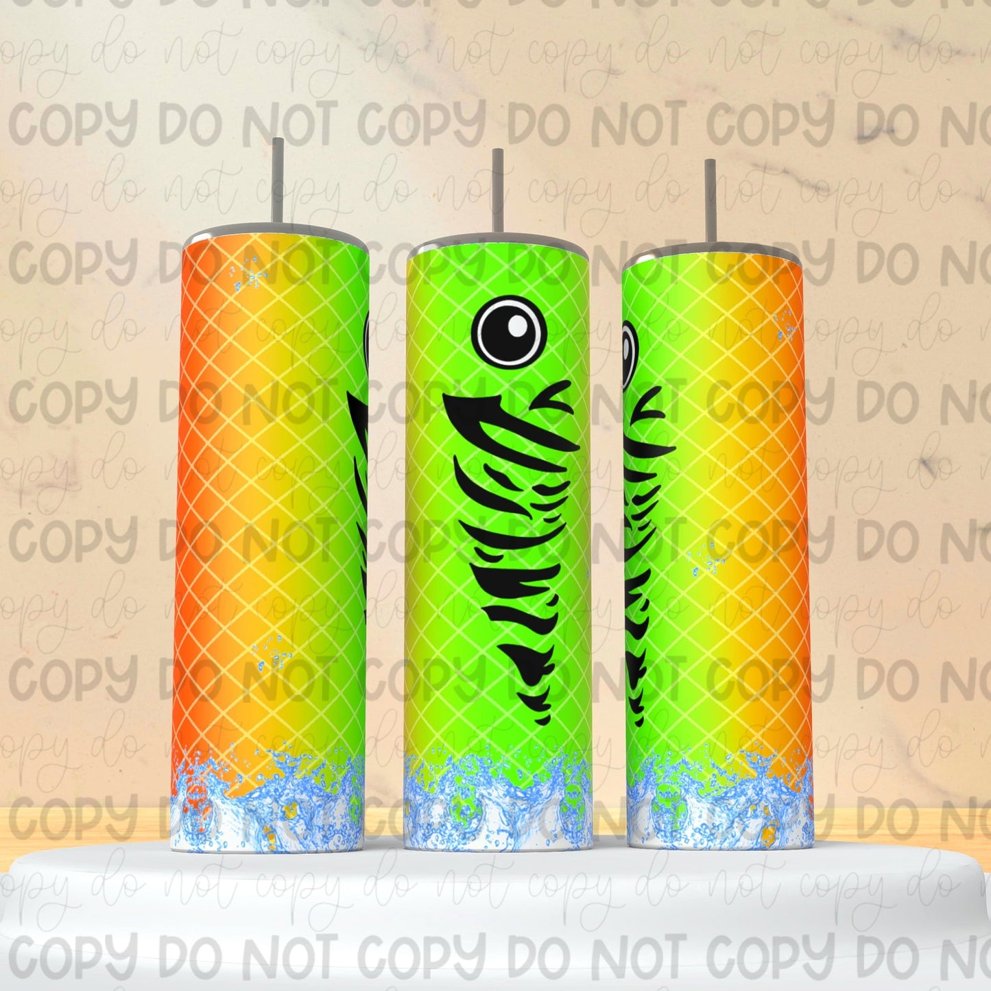 Green Orange Fish Tumbler