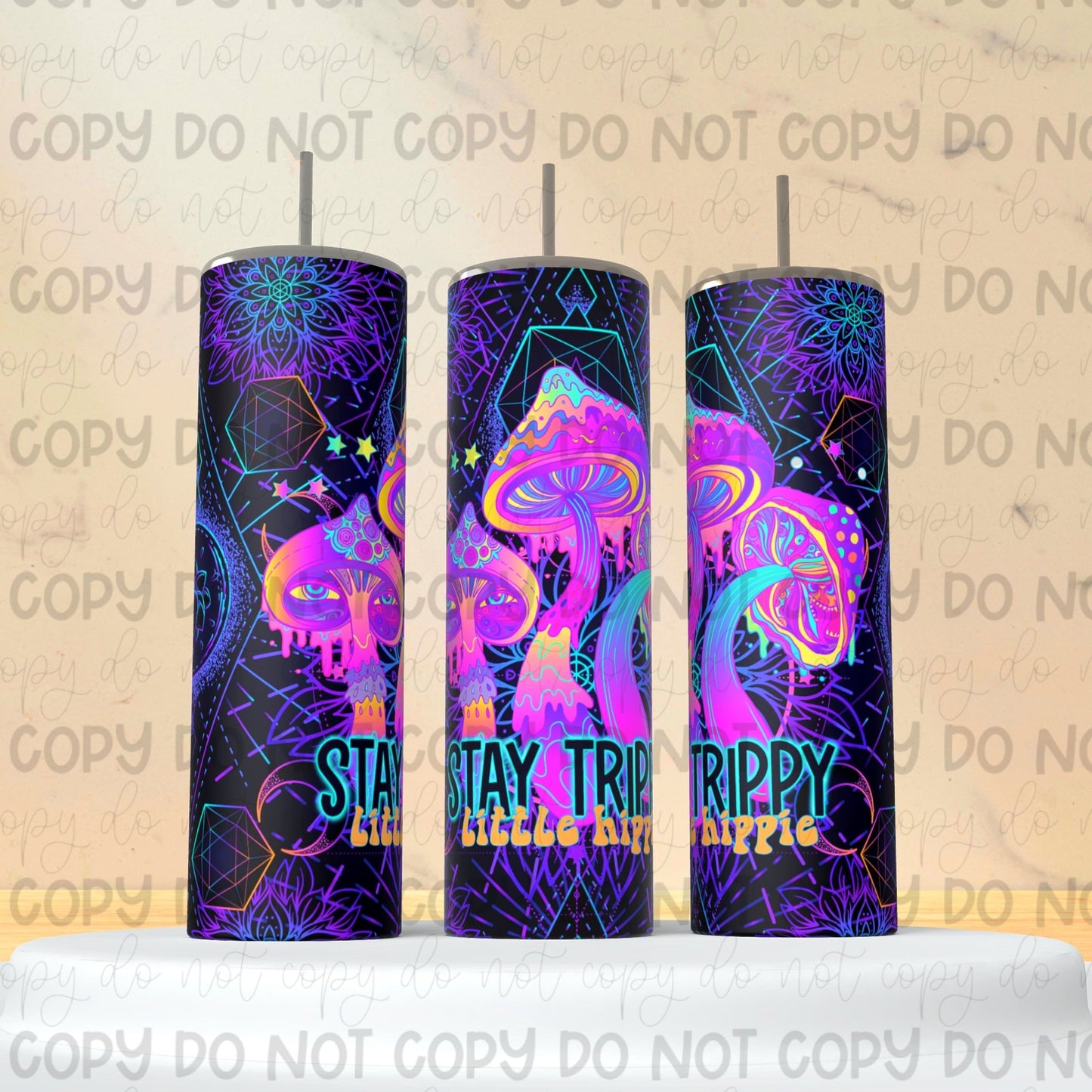 Stay Trippy Hippie Tumbler